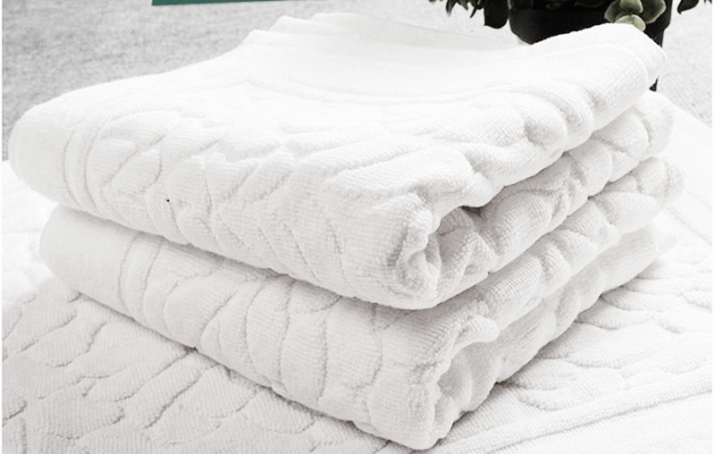 地巾/全棉漂白提花地巾/宾馆酒店地巾/家用地巾/酒店家纺